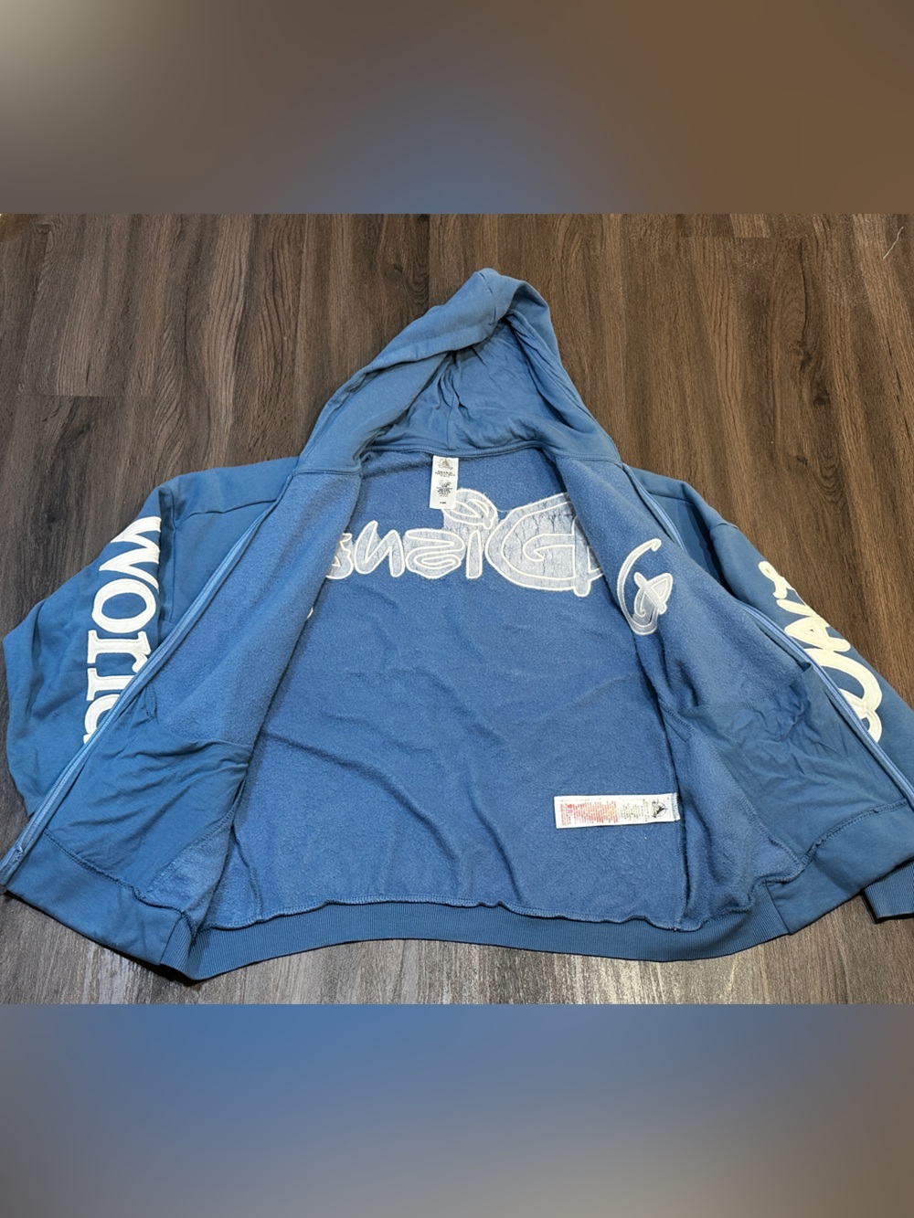 Disney Parks Walt Disney World Blue Full Zip Hoodie Adult Large - Picture 4 of 11